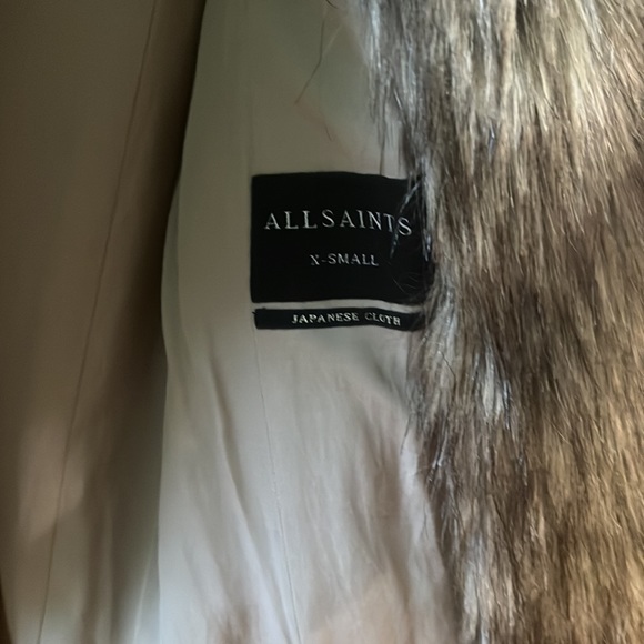 Brand New never worn AllSaints Elya Faux Fur Coat size XSMALL gorgeous faux fur - Picture 3 of 5
